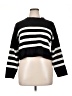Pink Rose Stripes Black Pullover Sweater Size XL - photo 1