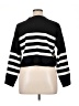 Pink Rose Stripes Black Pullover Sweater Size XL - photo 2