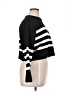 Pink Rose Stripes Black Pullover Sweater Size XL - photo 4