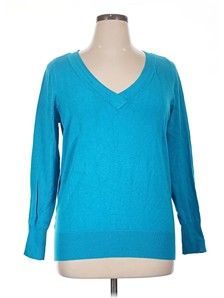 Pre-owned Lane Bryant Pullover Sweater In Teal