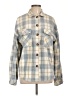 Hurley 100% Polyester Plaid Blue Long Sleeve Blouse Size L - photo 1