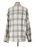 Hurley 100% Polyester Plaid Blue Long Sleeve Blouse Size L - photo 2