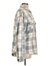 Hurley 100% Polyester Plaid Blue Long Sleeve Blouse Size L - photo 4