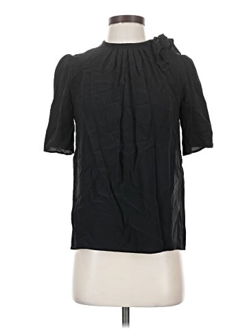 Sandro Short Sleeve Silk Top (view 1)