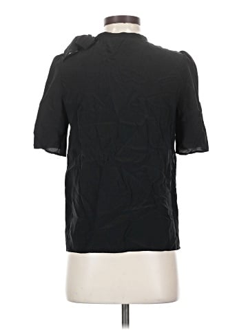 Sandro Short Sleeve Silk Top (view 2)