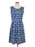 Max Studio Paisley Blue Casual Dress Size L - photo 1