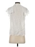 H&M 100% Viscose Ivory Short Sleeve Blouse Size 2 - photo 2