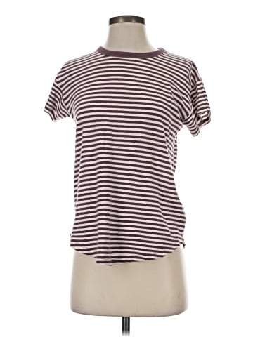 Madewell Whisper Cotton Rib-Crewneck Tee in Damien Stripe (view 1)