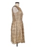 Decode 1.8 100% Polyester Metallic Gold Cocktail Dress Size 6 - photo 4