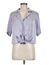 Lily Star Purple Short Sleeve Blouse Size M - photo 1