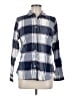 Weatherproof Plaid Blue Long Sleeve Button-Down Shirt Size M (estimated) - photo 1