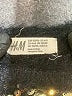 H&M 100% Polyamide Metallic Black Pullover Sweater Size 4 - 6 - photo 3