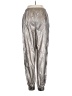 Glam Metallic Silver Casual Pants Size S - photo 2
