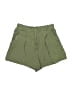 Zara Solid Green Khaki Shorts Size S - photo 1
