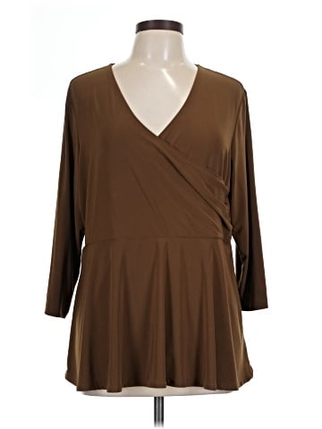 Women With Control 3/4 Sleeve Blouse (view 1)