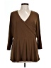 Women With Control Brown 3/4 Sleeve Blouse Size 1X - photo 1