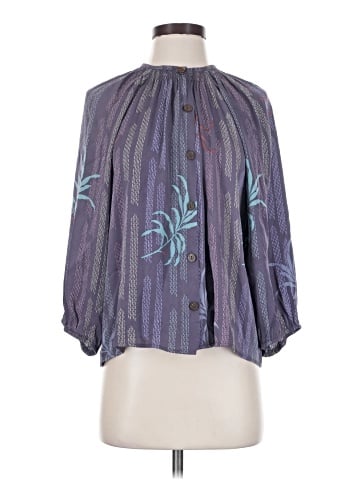 Tucker Long Sleeve Silk Top (view 1)