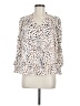 T Tahari 100% Polyester Animal Print Ivory Long Sleeve Blouse Size M - photo 1