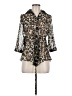 Oboe 100% Polyester Animal Print Brown 3/4 Sleeve Blouse Size M - photo 1
