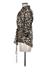 Oboe 100% Polyester Animal Print Brown 3/4 Sleeve Blouse Size M - photo 5