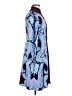 Ann Taylor 100% Polyester Paisley Blue Casual Dress Size 8 (petite) - photo 4