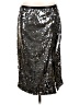 Nine West 100% Polyester Metallic Silver Formal Skirt Size L - photo 1