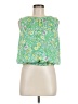 Ann Taylor LOFT 100% Polyester Green Sleeveless Blouse Size M - photo 1