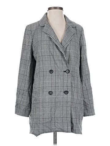 Madewell Caldwell Double-Breasted Blazer in Plaid (view 1)