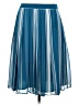 Halogen 100% Polyester Stripes Blue Casual Skirt Size 8 - photo 1
