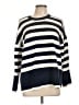Ann Taylor LOFT Stripes Blue Pullover Sweater Size L - photo 1