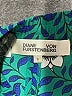 Diane von Furstenberg 100% Polyester Floral Teal Casual Pants Size 6 - photo 7