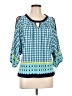 ECI Blue 3/4 Sleeve Blouse Size L - photo 1