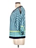 ECI Blue 3/4 Sleeve Blouse Size L - photo 5