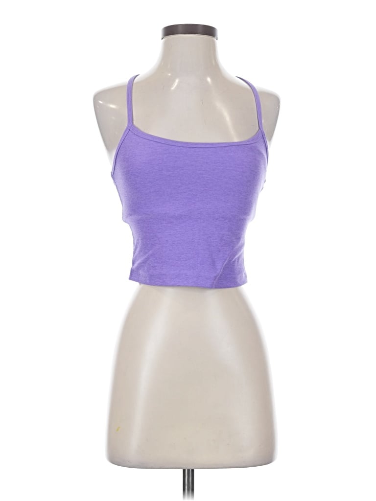 Pre-owned Beyond Yoga Tank Top Purple Halter Neckline Tops