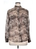 BCBGMAXAZRIA Animal Print Brown Long Sleeve Blouse Size XL (estimated) - photo 1