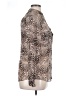 BCBGMAXAZRIA Animal Print Brown Long Sleeve Blouse Size XL (estimated) - photo 4
