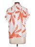 Liz Claiborne 100% Polyester Print Orange Short Sleeve Blouse Size XL (petite) - photo 2