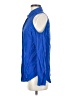 Equipment 100% Silk Blue Long Sleeve Polo Size S - photo 5