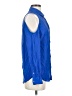 Equipment 100% Silk Blue Long Sleeve Polo Size S - photo 4