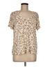 Old Navy Animal Print Tan Short Sleeve Top Size M - photo 1