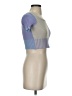 RUMOURS Blue Short Sleeve Top Size S - photo 4