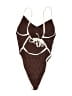 Wild Fable Chevron-herringbone Brown One Piece Swimsuit Size XXS - photo 2