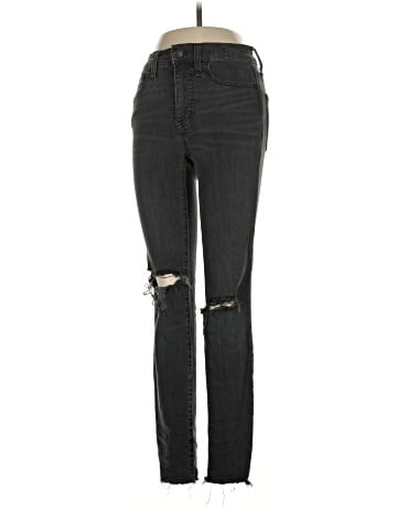 Madewell 9" Mid-Rise Skinny Jeans in Black Sea (view 1)