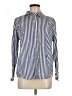 BCBG Stripes Blue Long Sleeve Blouse Size M - photo 1