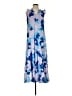 Mud Pie 100% Polyester Print Blue Casual Dress Size S - photo 1