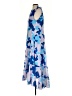 Mud Pie 100% Polyester Print Blue Casual Dress Size S - photo 5