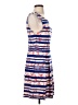 Pixley 100% Polyester Stripes Blue Casual Dress Size S - photo 4