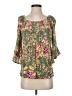 Hannah 100% Rayon Green 3/4 Sleeve Blouse Size S - photo 1
