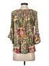 Hannah 100% Rayon Green 3/4 Sleeve Blouse Size S - photo 2