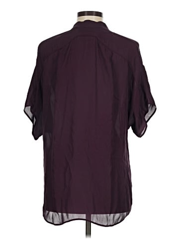 Vince. Short Sleeve Silk Top (view 2)